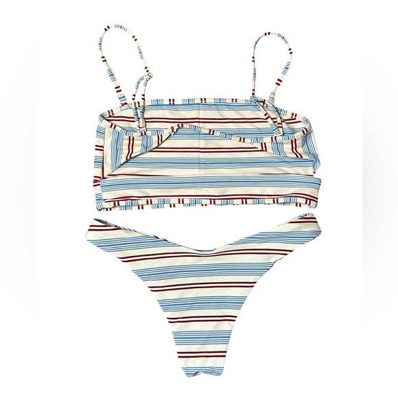 Blackbough Blue Red Striped Bikini NWOT medium - Picture 3 of 4